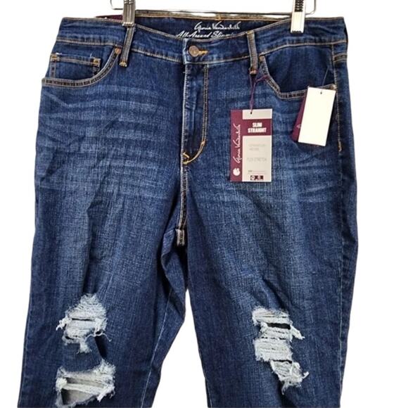 Gloria Vanderbilt Slim-Straight Distressed Jeans Size 10A New With Tag MSRP $54 - Picture 4 of 9